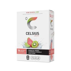 CELSIUS On the Go Powder Sticks Kiwi Guava Lime