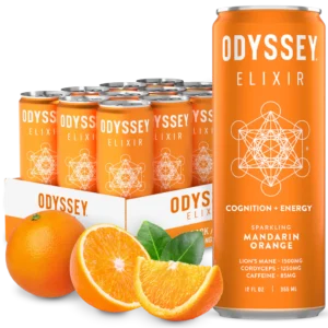 Mandarin Orange Sparkling Energy Drink - 85mg Caffeine - 12 Pack